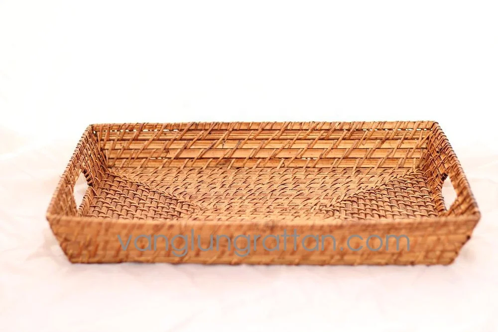 2023 Design 100% Handmade  Retangular Serving Trays Decorative Tray For Food Table Made In Vietnam