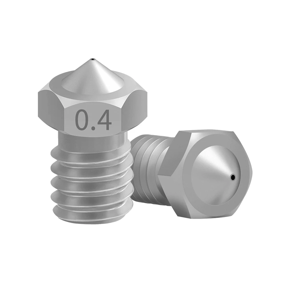 TWOTREES E3DV6 Nozzle Stainless Steel Nozzle M6 Threaded For E3DV6 Print Head Extruder 1.75mm Filament 3D Printer Print Head