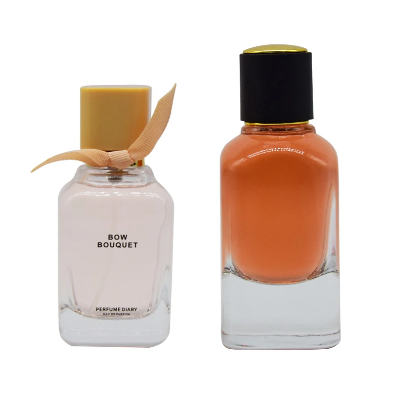 Versatile Perfume Bottle Duo with Silver and Black Caps