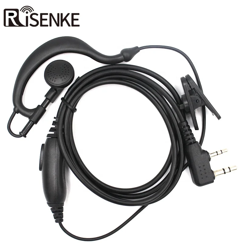 RISENKE EH9 acoustic tube walkie talkie earpiece fm radio earphone security walkie talkie headset