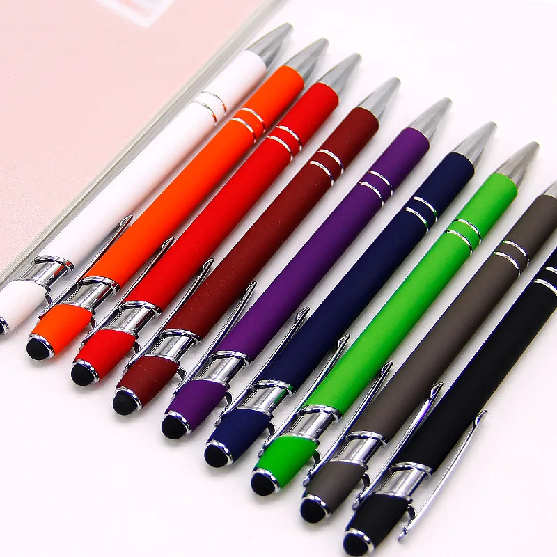 Custom 2-in-1 Multi-Function Metal Ballpoint Pen Aluminum Touch Screen Logo Tablet Stylus for Business Promotion
