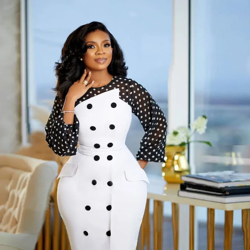 Classy Fall Casual Vintage Dress Fashion Printed Patchwork Long Sleeve Pencil Skirts For African Women