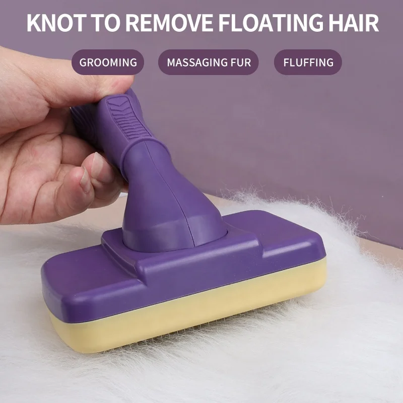Factory Wholesale Custom Logo Self Cleaning Cat Hair Brush Dog Pet Slicker for Grooming