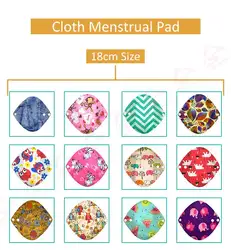RTS Eco-Friendly Free Sample Feminine Waterproof Washable Bamboo Charcoal Organic Cotton Reusable Hemp Cloth Sanitary Pad