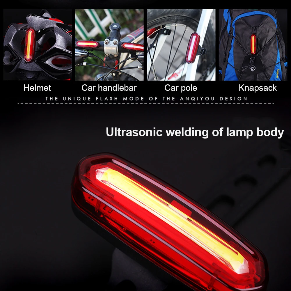 Bicycle Rear Light 120Lumens USB Rechargeable Led bike Light Waterproof MTB Road Bike Tail Cycling Light Flashing For Bicycle