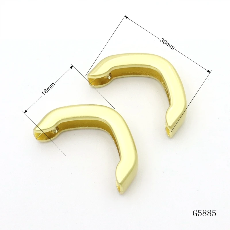 New Design Alloy Belt hardware Belt End Cap 30mm Custom Curve Belt Tail Metal Clip