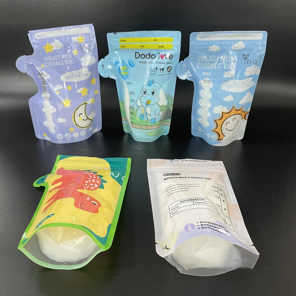 Customized LOGO 250ML Milk Storage Bag Universal Breast Milk Bag In Spot ! Breast Milk Preservation Bag