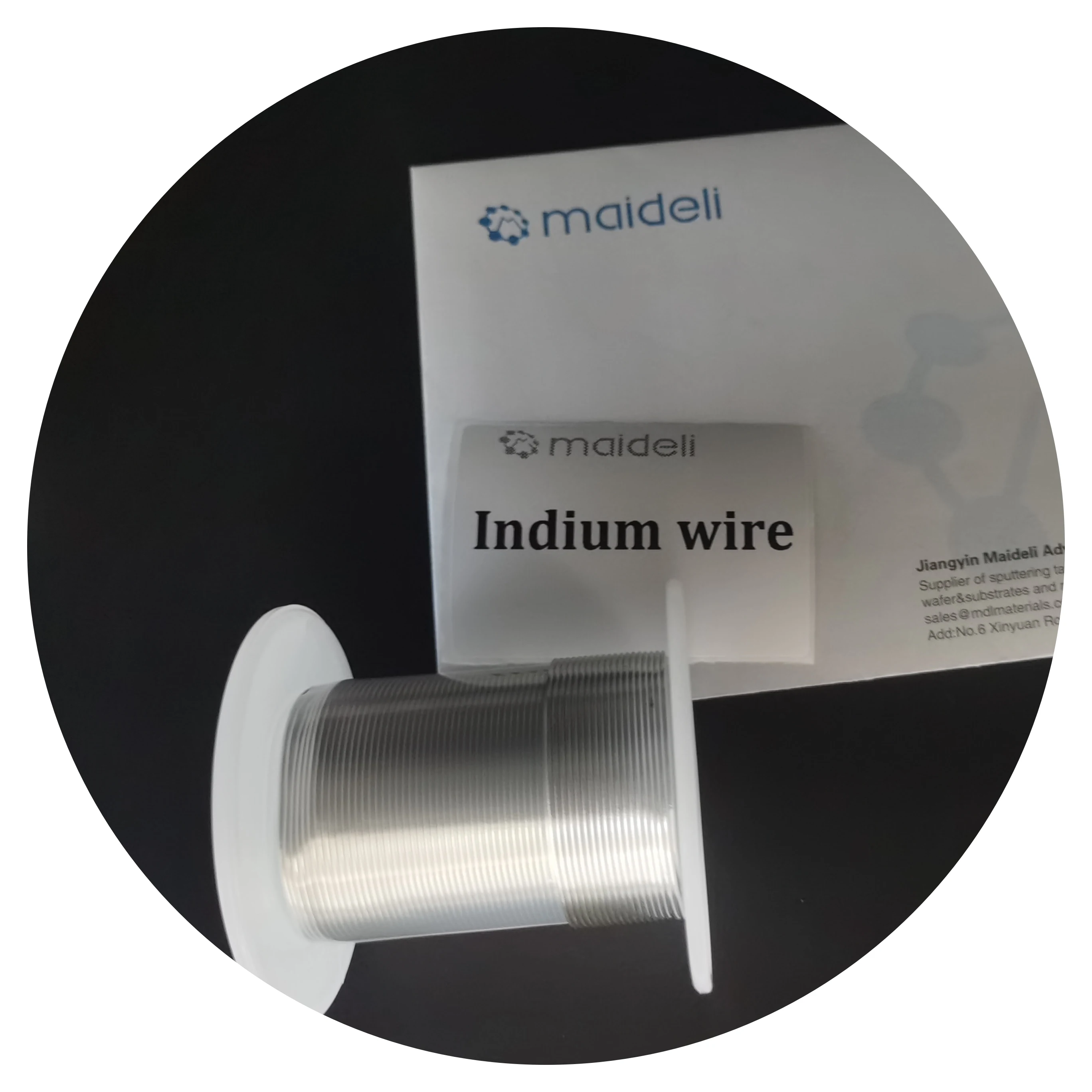 99.999% Purity Indium Wire Evaporation Materials