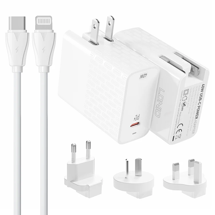 LDNIO A1405C  PD charger 40w Current Quick and Super small quick cell phone charger OEM ODM