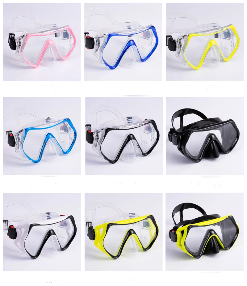 Anti-fog Anti-leak Liquid Silicone Diving  Goggles Glasses Full Face Snorkel Mask Swimming Equipment for Adult