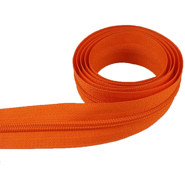 5# nylon coil zipper by yard, continuous zipper tape for bag, backpack