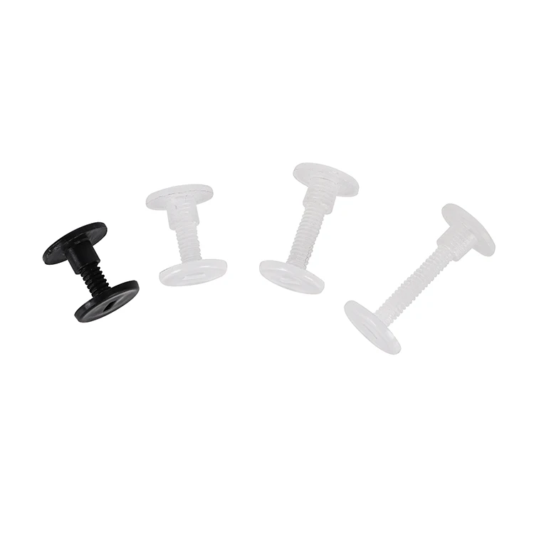 Wholesale Chicago Screw Plastic Binding Screws Black White Clear 3mm 55mm Decorative Screw for Hardware Machine Tornillos