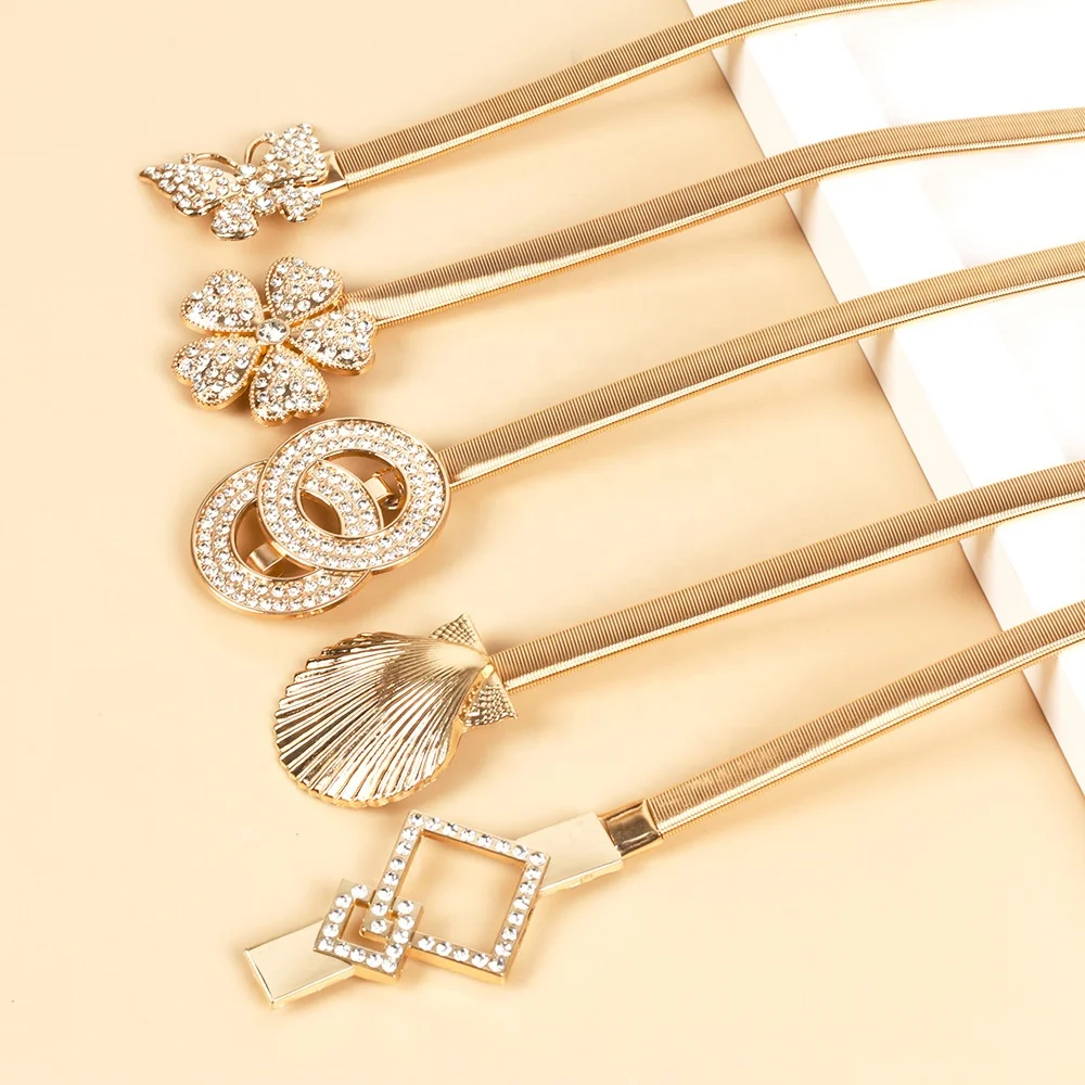 Fashion Metal Belt Ladies Stretch Decorative Waist Chain Jewelry Body Chain