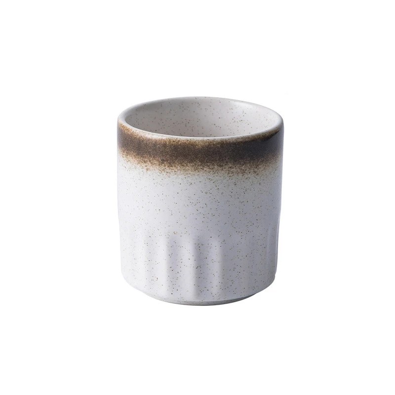 Chinese Ceramic Coffee Cup Japanese Yunomi Tea 100ml Handleless Mug for Matcha Green Latte