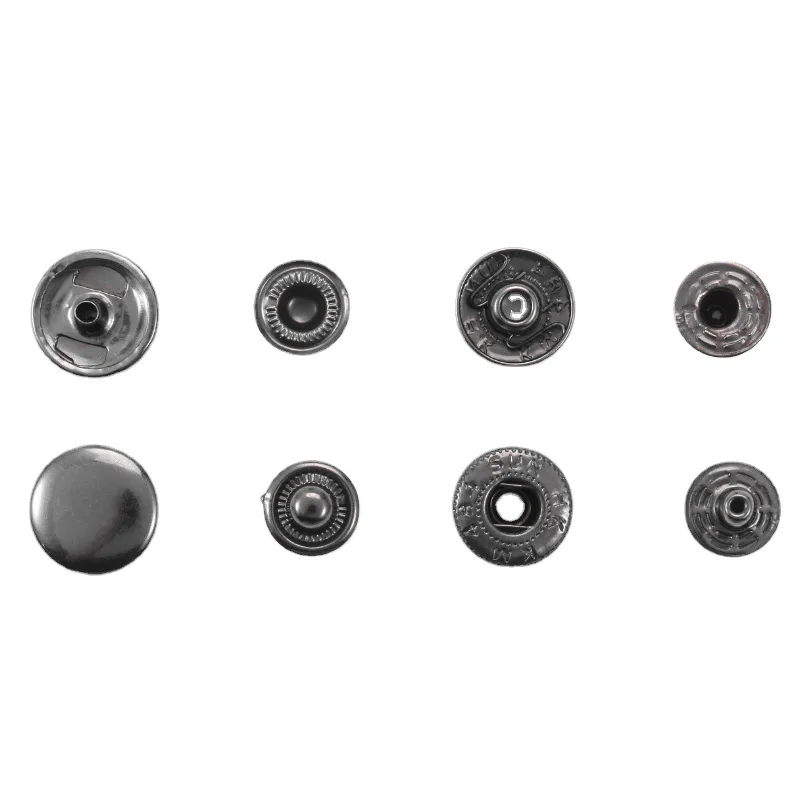 Wholesale custom alloy brass round  colorful metal  press magnetic snap buttons with 4 parts