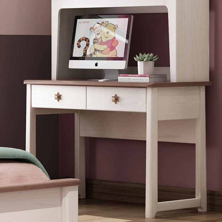  Writing Study Table Desk Computer Home Bedroom Furniture Set Dressing Tables Chair with Bookshelf