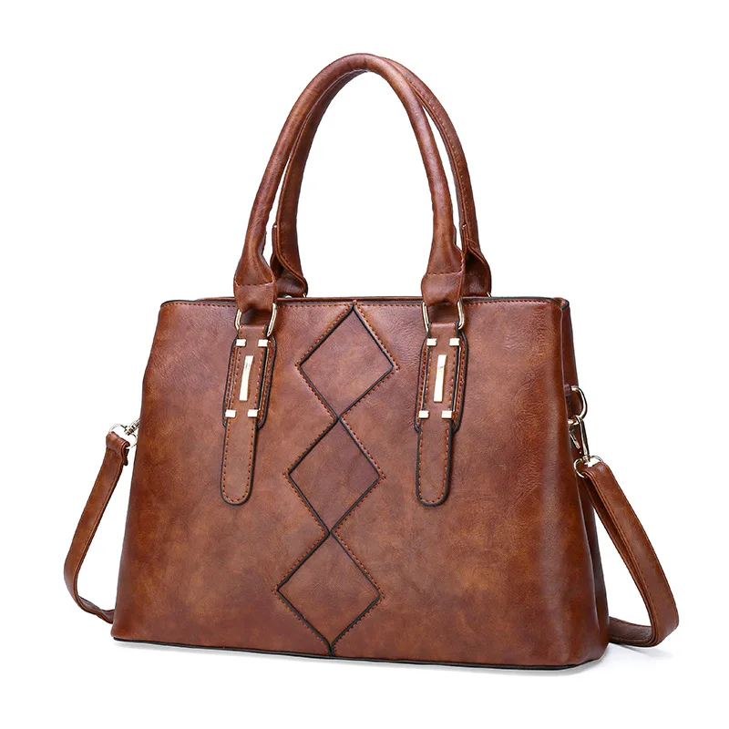 2019 new design pu ladies tote hand bag lady handbag leather handbags set for women bags