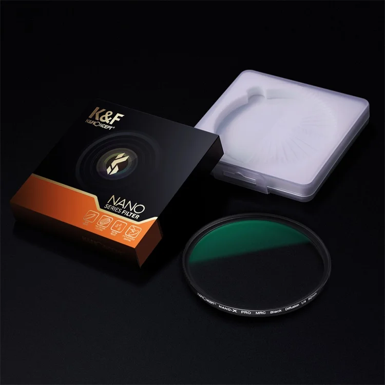  K&F Concept 1/4 black mist filter 67 mm optical glass waterproof lens