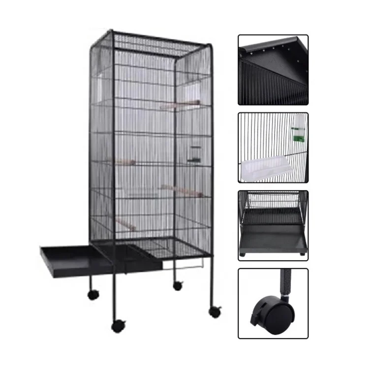 XXL Birds Cage Aviary Indoor Outdoor Use Large Budgies Parrot Cockatiel Bird House Metal Galactic Display Cage