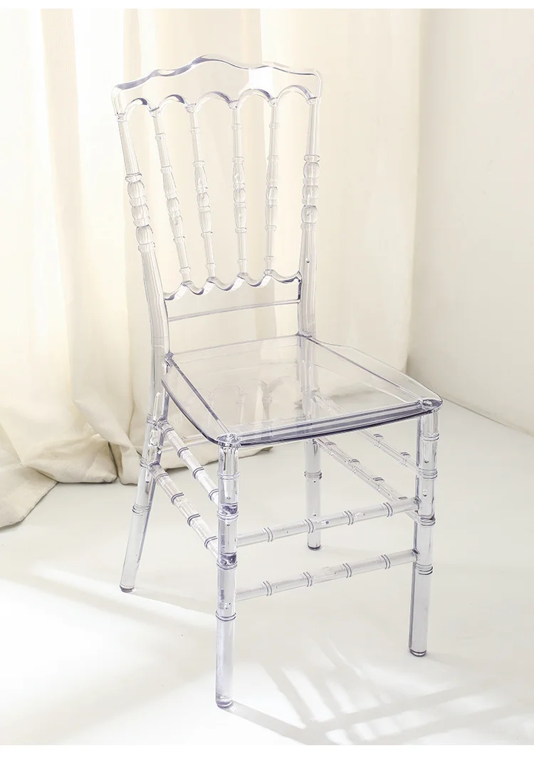 Modern Tiffany Chairs Bamboo Design Plastic Restaurant and Party Event Chair  Removable Feature