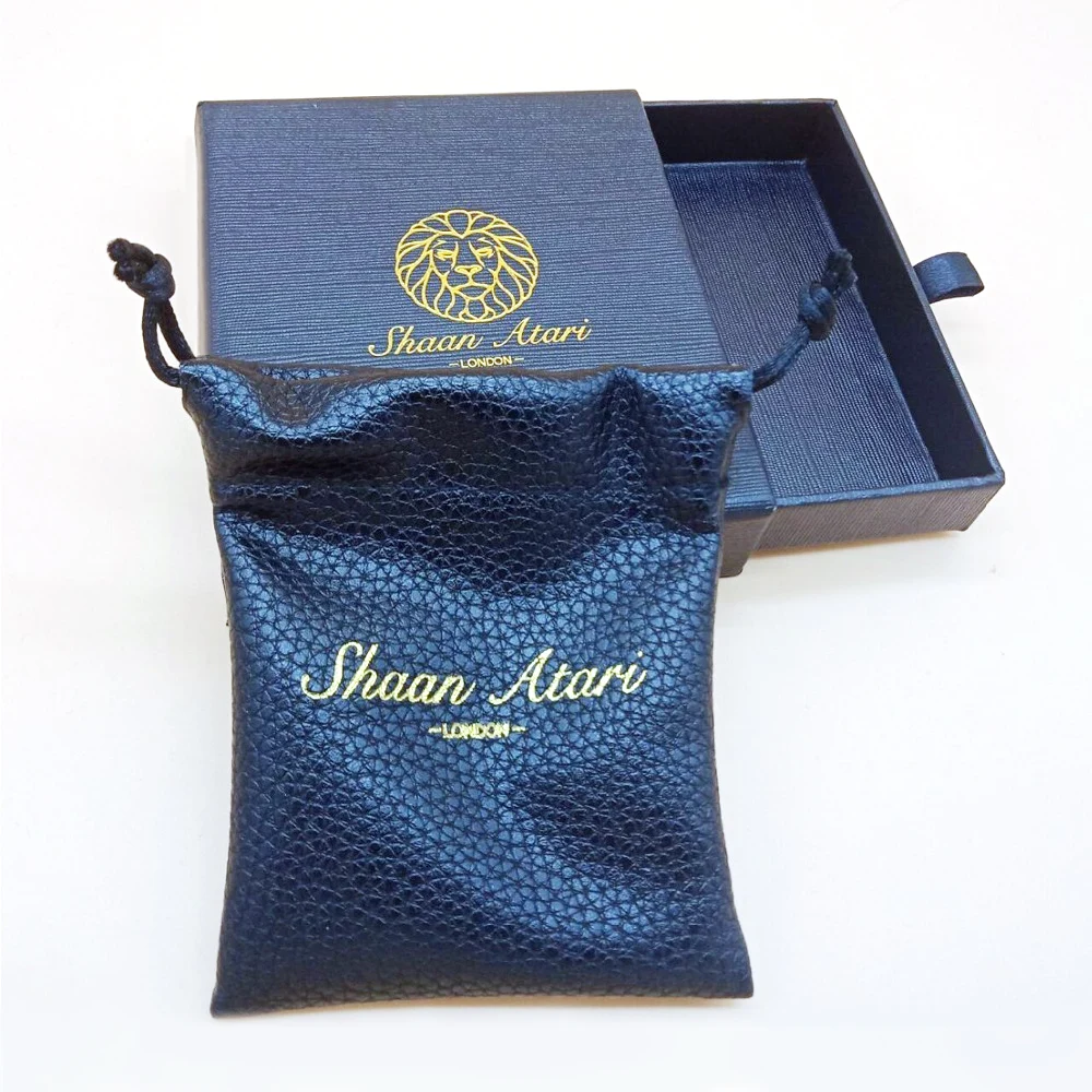 
custom drawstring gift jewellery packaging small leather jewelry pouch bag with logo 