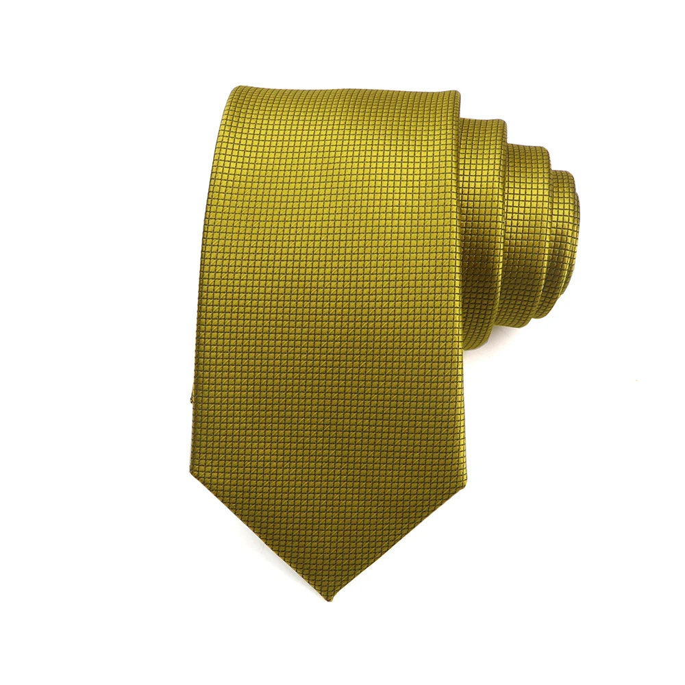 7cm Mens Business Tie Fashion Classic Skinny Fine Grid Necktie Wine Red Blue Pink Champagne Suit Cravat Wedding Party Accessory