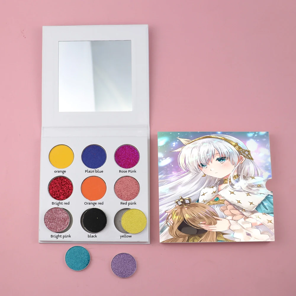 Private label high pigment waterproof single eyeshadow pan pressed matte shimmer eyeshadow 26mm DIY