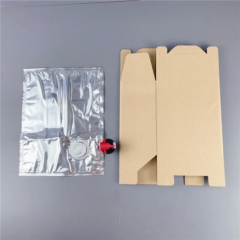 Custom Plastic Packaging Bag In Box Dispenser 3L 5L 10L 20L for Coffee Wine Juice Olive Oil Syrup With Vitop Tap