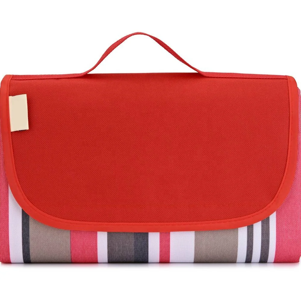 Wholesale Custom Outdoor Extra Big Large Waterproof Red Plaid Foldable Travel Beach Picnic mat for Outdoor