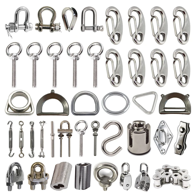 Din 1142 Cable Wire Rope Clips Zhongshan Hardware Metal Black 2mm Clamp