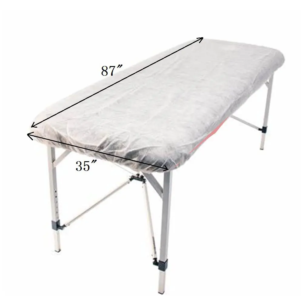 Disposable Fitted Massage Table Sheets Bed Covers Non-Woven Fabric Massage Sheets 82 x 35 inches White