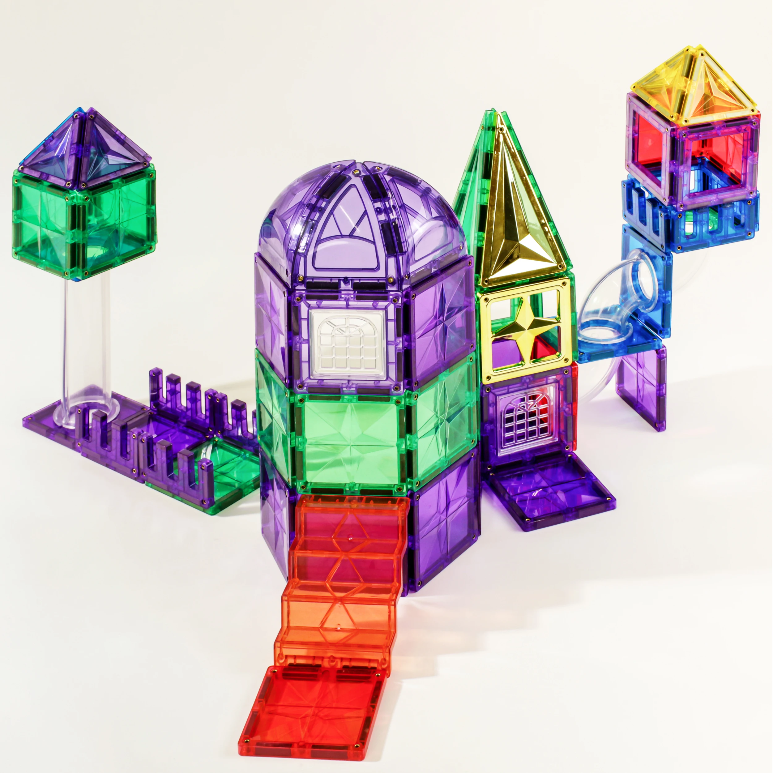 MNTL Magnetic Tiles Kids Toys Creative 101pcs DIY Magnetic Block Stem Educational Magnetic Tiles Building Blocks For Kids