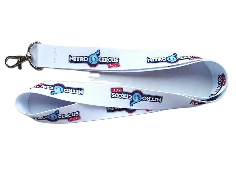 Custom Heat Transfer Printing Lanyards Badge Card Holder Lanyards Neck Strap Printed Lanyard with Logo Custom Satin Ribbon