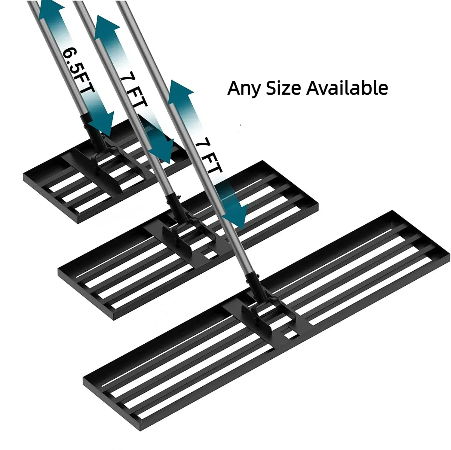 Lawn Leveler Rake with Adjustable Steel Handle Lawn Level Tool Lawn Leveling Rake for Soil