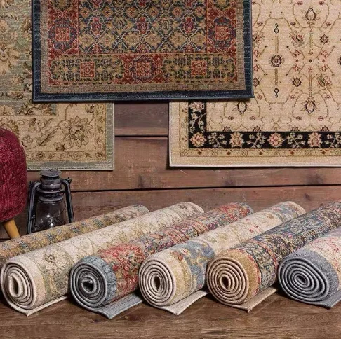 2024 new high quality  faux cashmere carpet Moroccan American light luxury living room thickened carpets