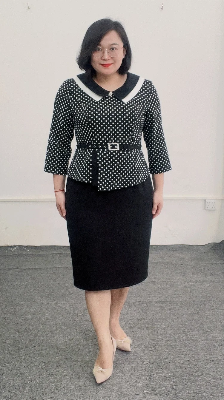 5xl plus size African fashion Office women Wear casual dress for big size elegant women