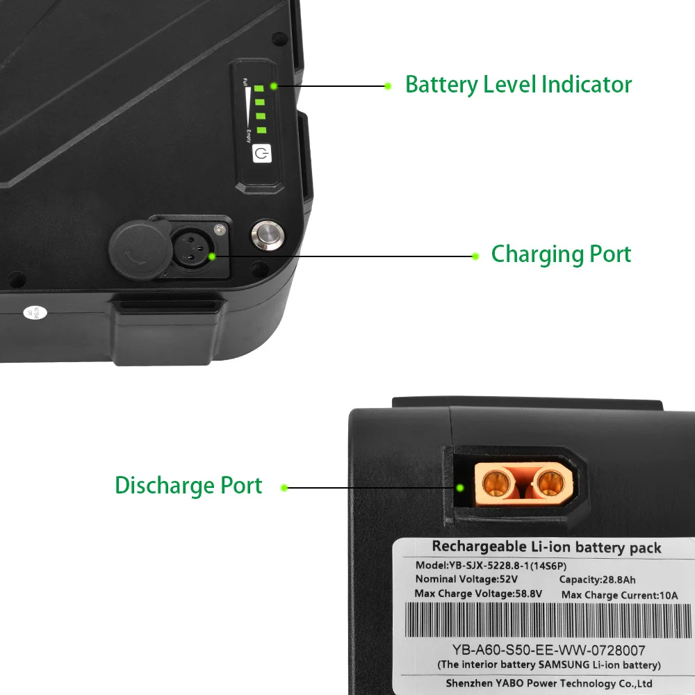 Factory Wholesales Triangle Electric Bicycle E Bike 48v 20ah 25ah 26ah 28ah 18650 Lithium Ebike Battery 48v 30ah