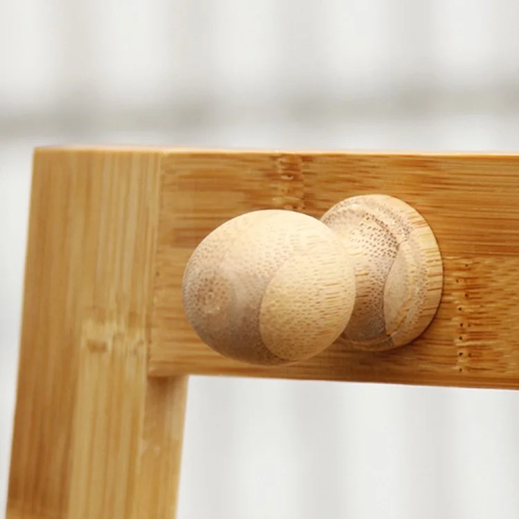 Refined-bam Clothes Rack Wooden Coat Rack,Hanger Landing Coat Rack Bedroom Shelf Bamboo