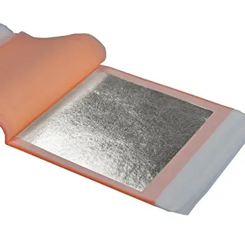 Since 2001 manufacturer silver imitation leaf sheet in booklet for gilding furniture ceiling picture frame and home decoration