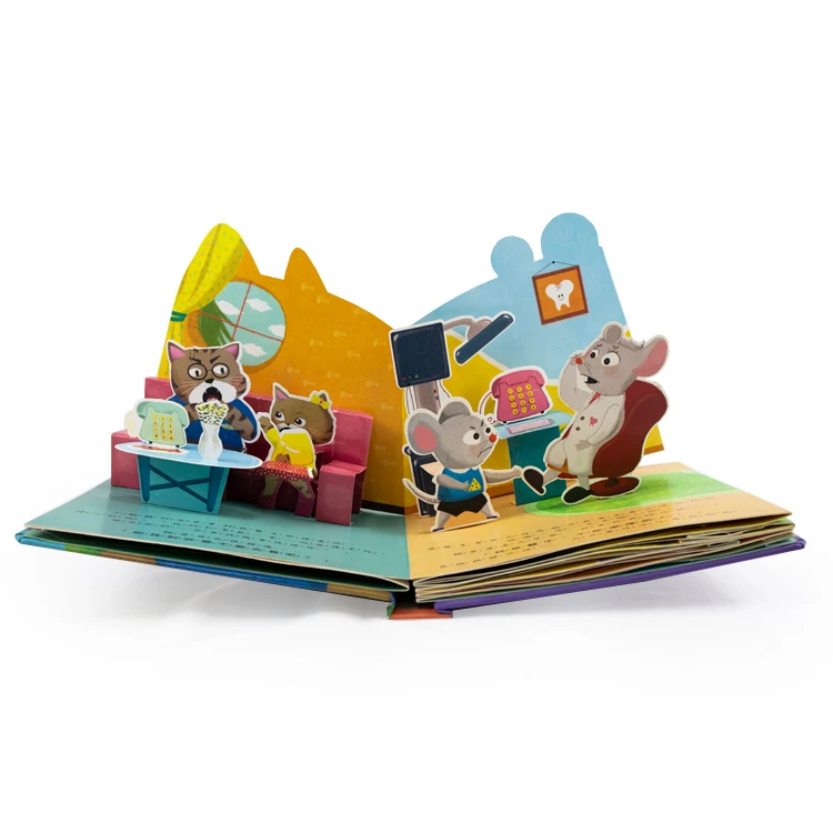 Children Board Book Printing Professional Supplier Custom pop-up Board Book Printing