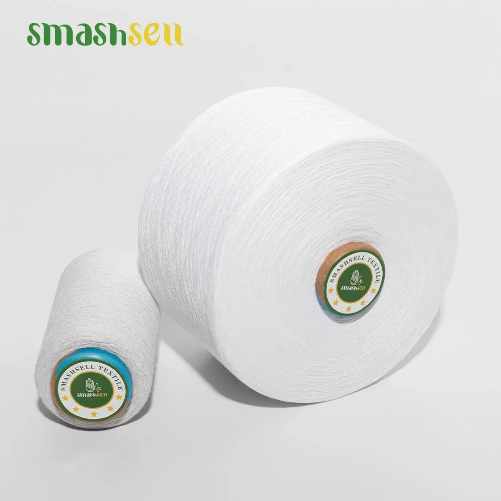 500g t shirt yarn cotton chrochet ne 6/1 raw white recycled cotton yarn knitted gloves full cotton eco friendly yarn