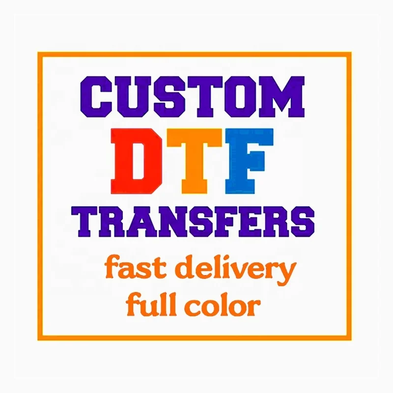 NO MOQ Small Large Custom Adult DTF Print T-Shirt Heat Transfer Full Color Gang Sheet DTF Print Heat Transfer Design For Clothes