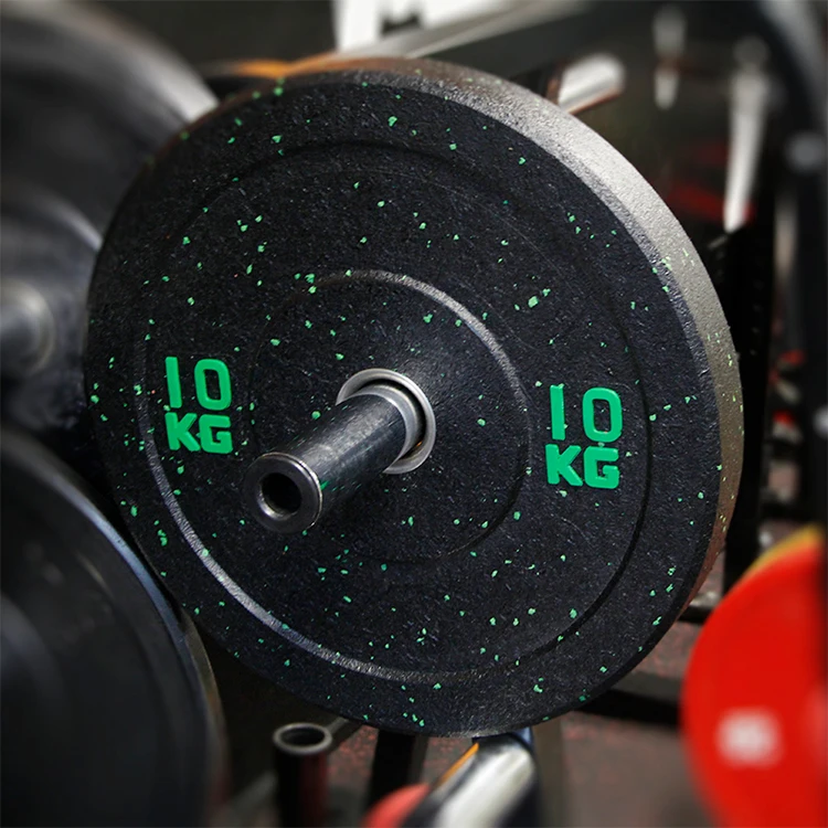  Gym Equipment High Quality Black Rubber Weight Barbell Bumber