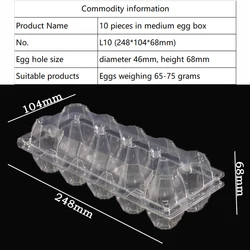 High Quality 10 Packs Clear Plastic Disposable Egg Tray,Blister Packaging Egg