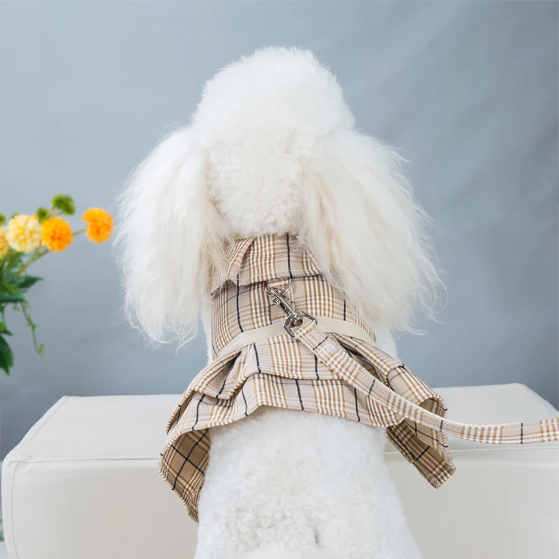 Dog Harness Set Custom Personalized New Pet Chest Strap Couple Costume Vest Dog Towing Rope Set Pet Supplies