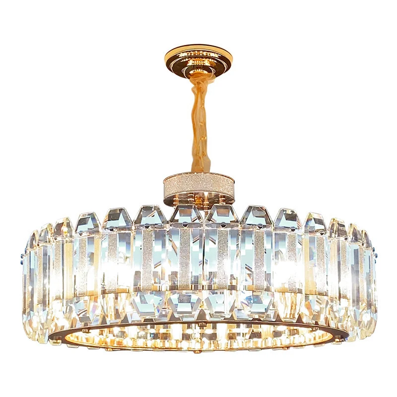 American crystal chandelier living room lamp post-modern simple light luxury dining room bedroom lamp atmospheric crystal lamp l