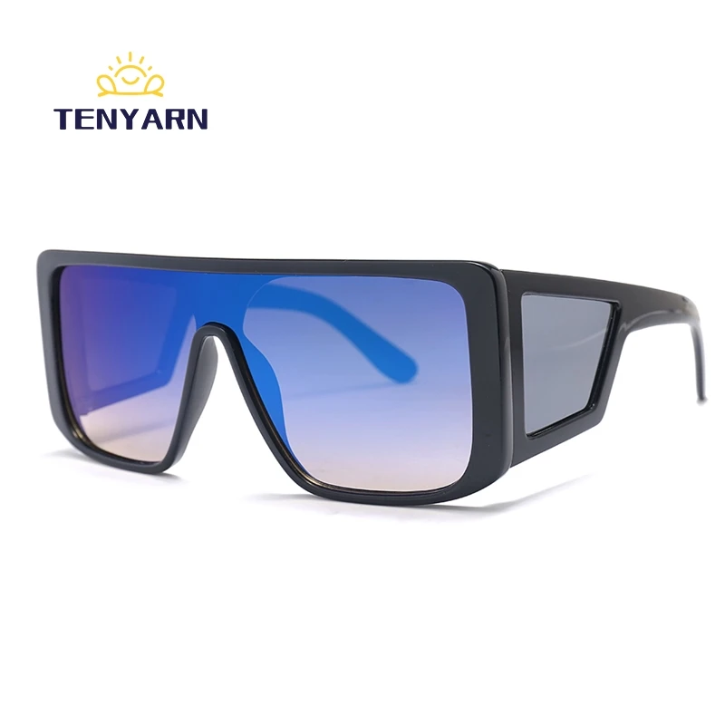Tenyarn Fashion Plastic Gradient UV 400 Fashion Oversized Trendy Women Shades Sun Glasses Sunglasses
