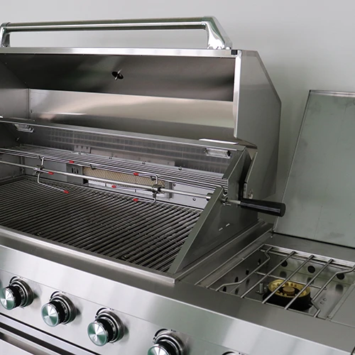 High-end Large Outdoor Kitchen roast whole lamb/steak/fish BBQ Cabinet Fridge Gas Grill for Party Friend Gas and Carbon Dual Use