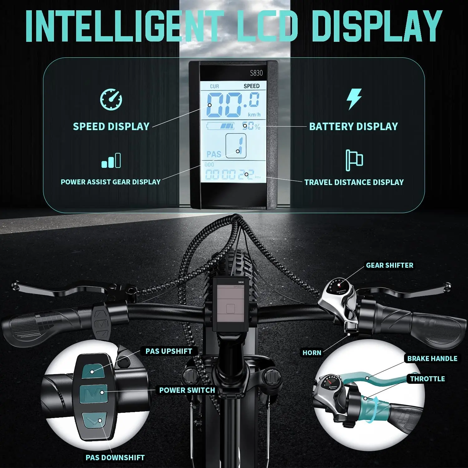 Ce Rear Hub Motor Aluminum Alloy Brushless Suspension 48V  Lithium Battery Electric Bike Retro Fat Tire Folding Electric Bicycle