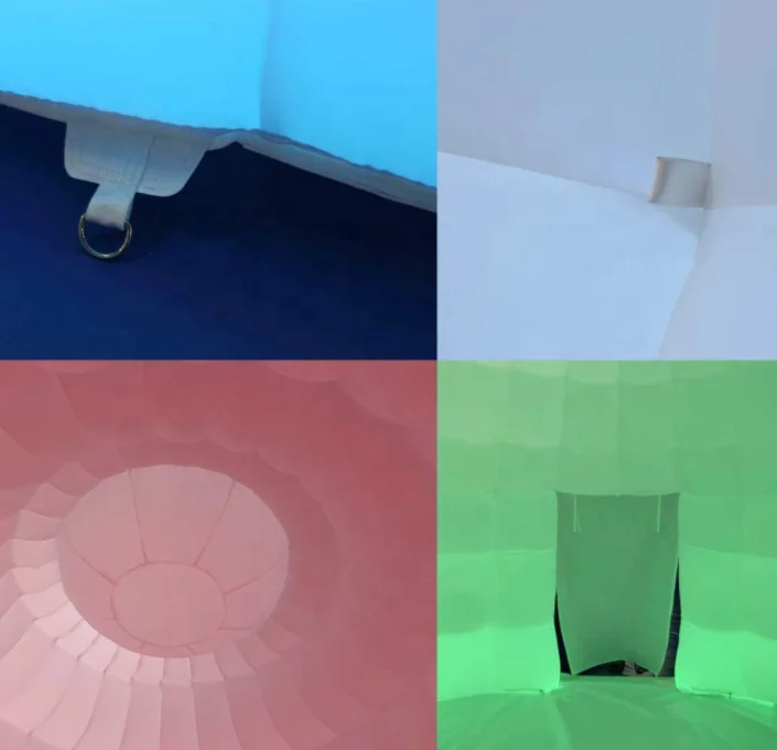 Outdoor customized Oxford Cloth Led Light Inflatable Snow Igloo Dome tent For Sale